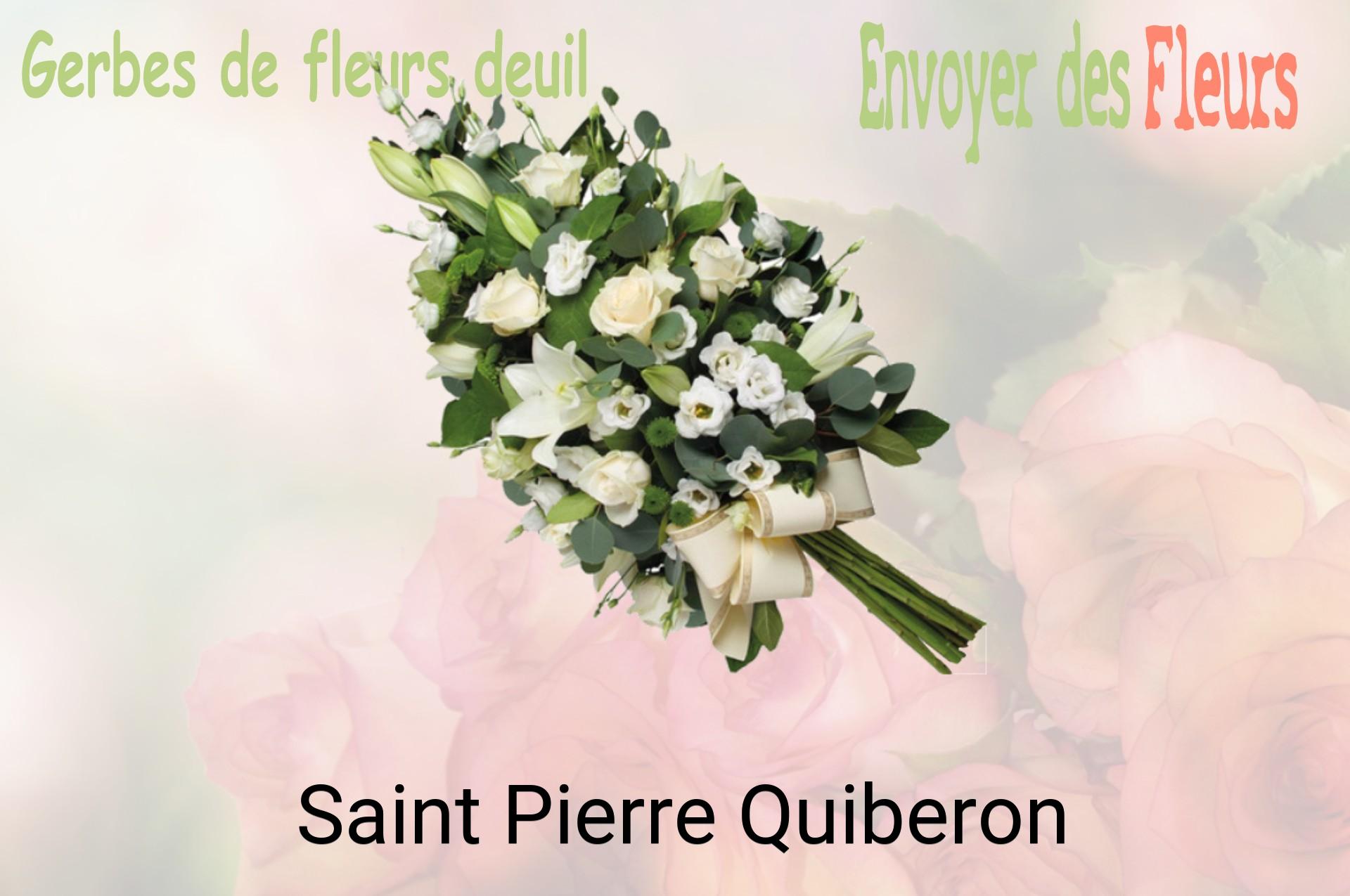Gerbe de fleurs de deuil livrée à Saint-Pierre-Quiberon